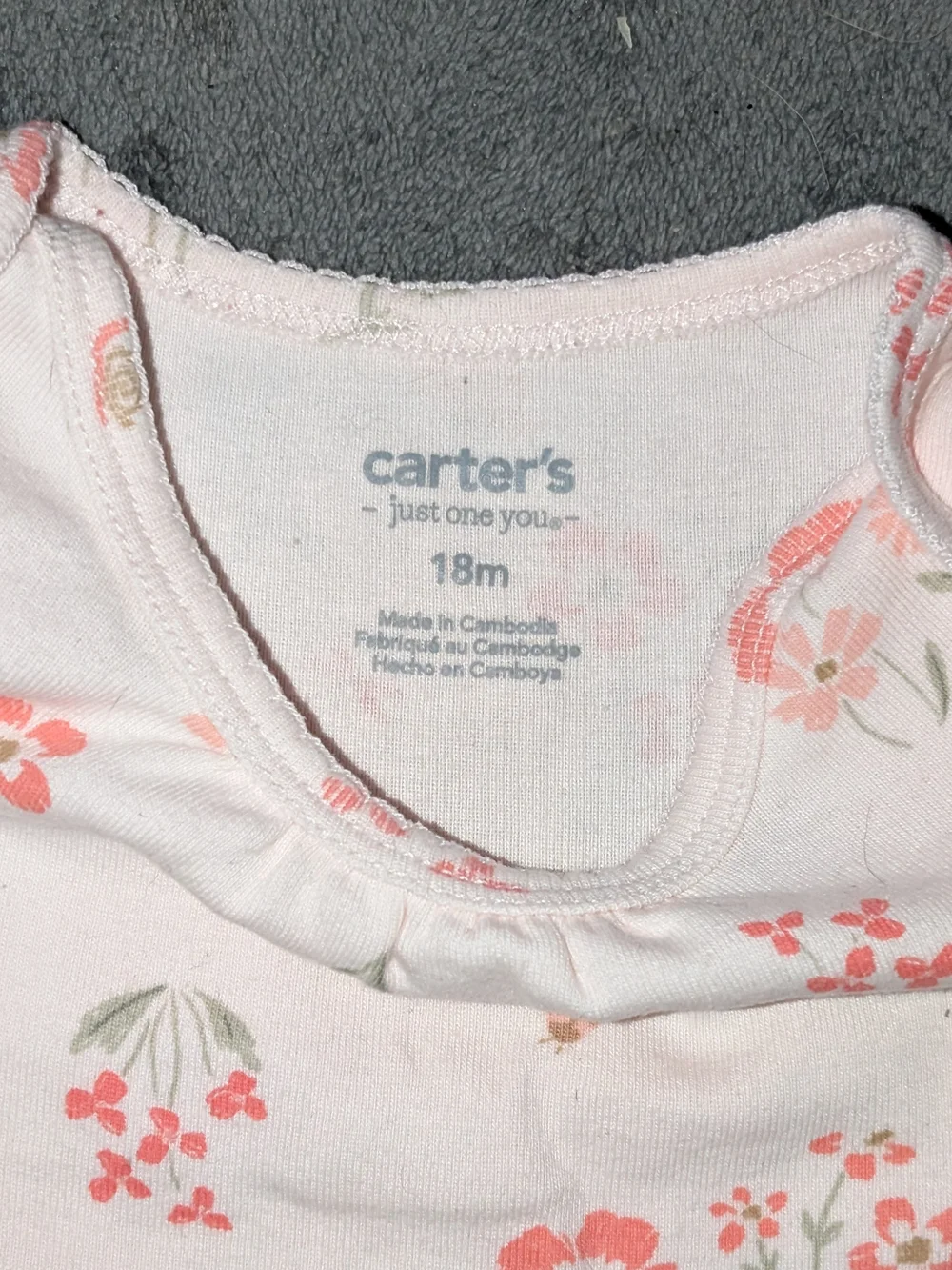 Carter's Baby Girls Short Sleeve Floral One-Piece Bodysuits Set